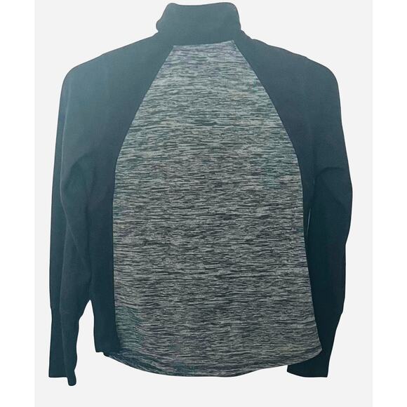 ST. JOHN’S BAY ACTIVE LONG SLV PULL-OVER HALF ZIP FLEECE TOP, WOMENS, GREY/BLACK - Picture 5 of 12